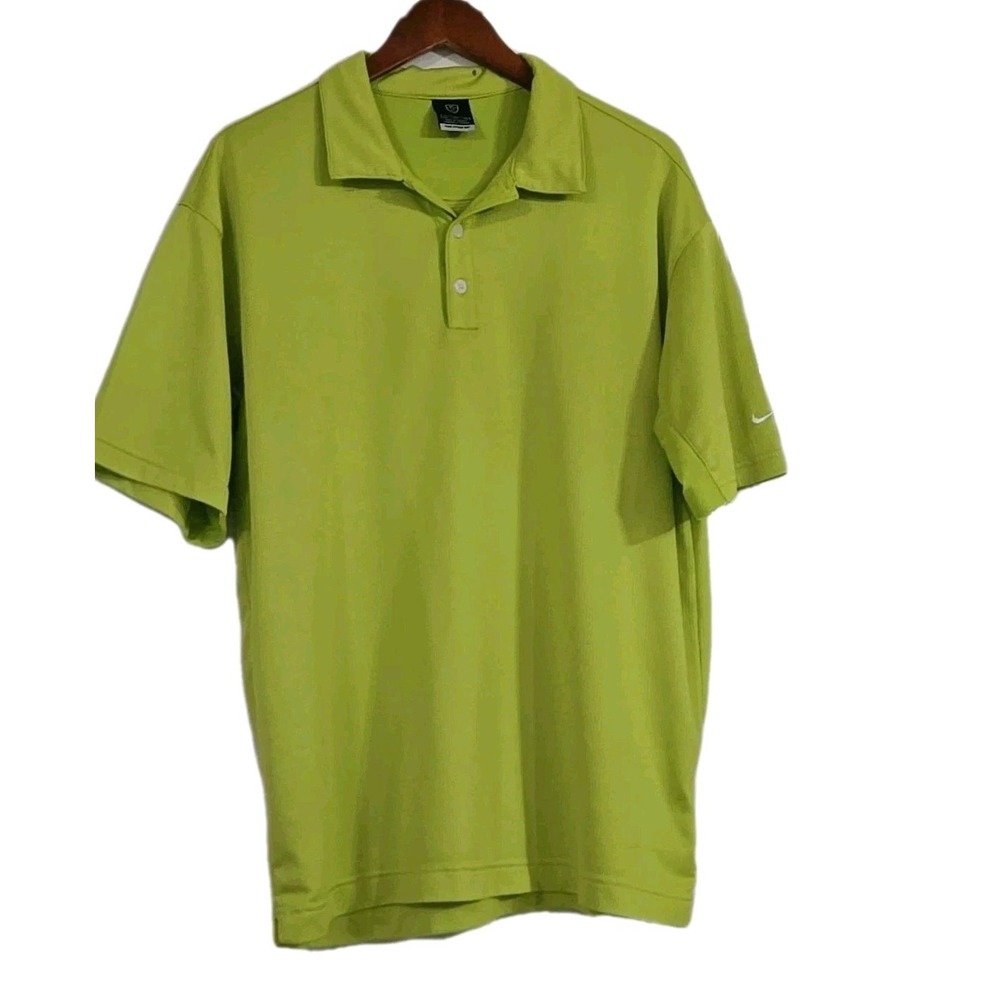 Nike Polo Shirt Mens XL Green Sphere Dry Golf Tennis Performance Dri-FIT